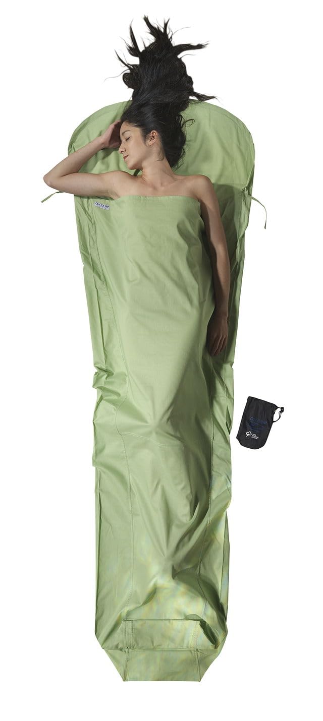 Cocoon Bio Baumwollschlafsack Mummy Liner - Organic Cotton forest shade green 220 x 90 cm, forest sh
