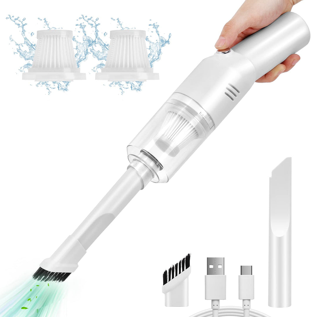 suloea Handstaubsauger Auto Handstaubsauger Kabellos,Akku Auto Staubsauger Stark USB-C Aufladbar,Tra