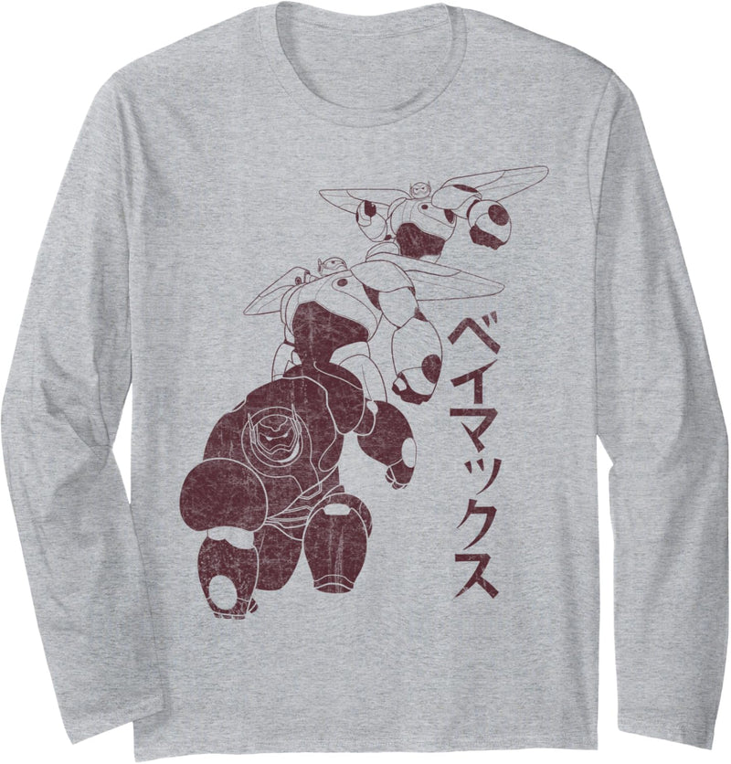 Disney Big Hero 6 Baymax Poses Langarmshirt