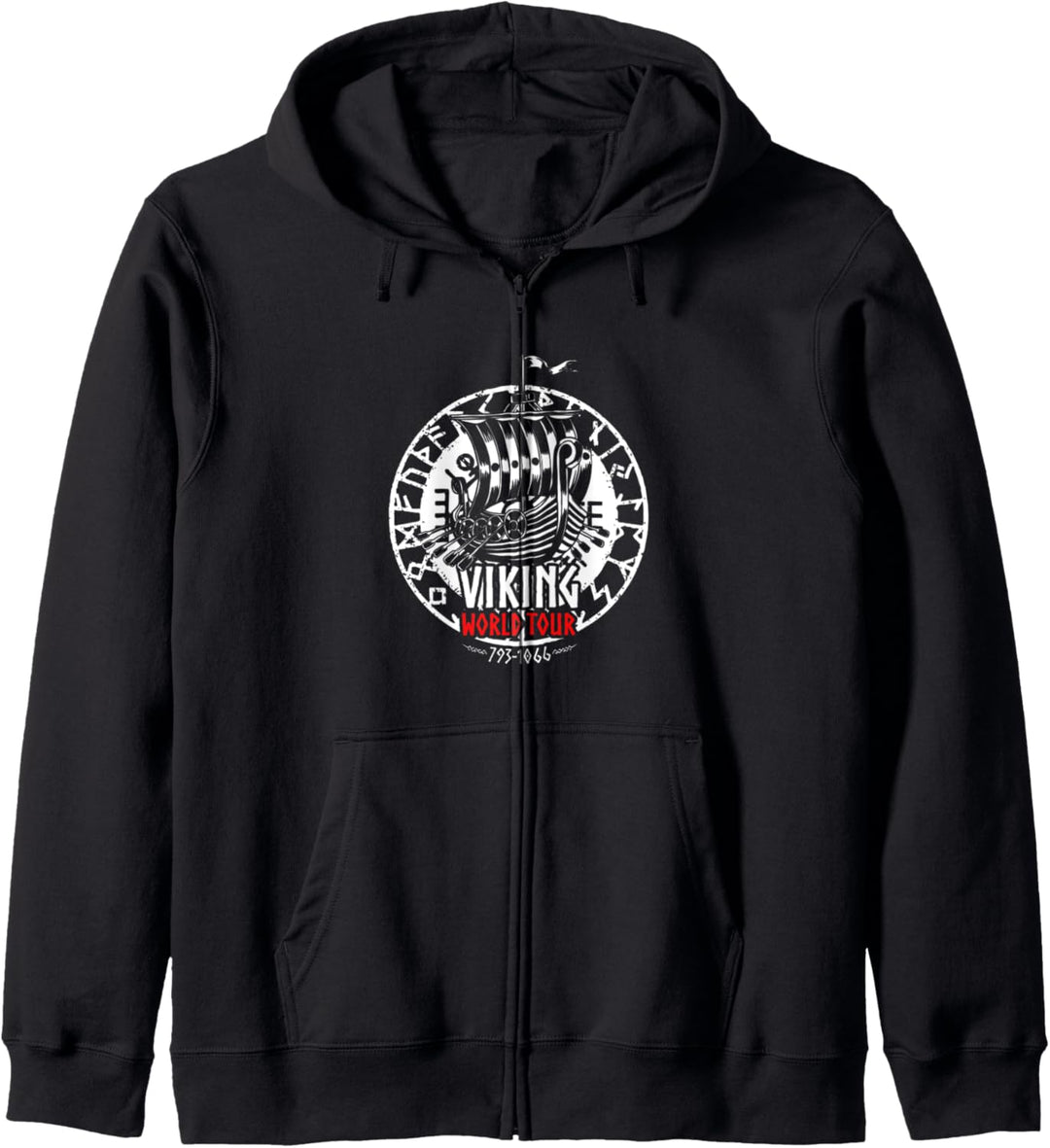 Viking World Tour Geschenk für einen echten Wikinger Kapuzenjacke