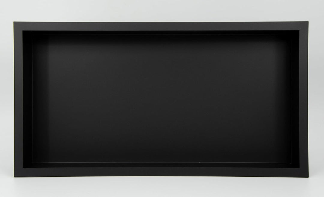 Balneo Wall-Box ONE Black Edelstahl Duschnische 60x30x10 cm, schwarz wandnische dusche, wasserdicht,