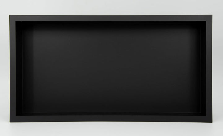 Balneo Wall-Box ONE Black Edelstahl Duschnische 60x30x10 cm, schwarz wandnische dusche, wasserdicht,