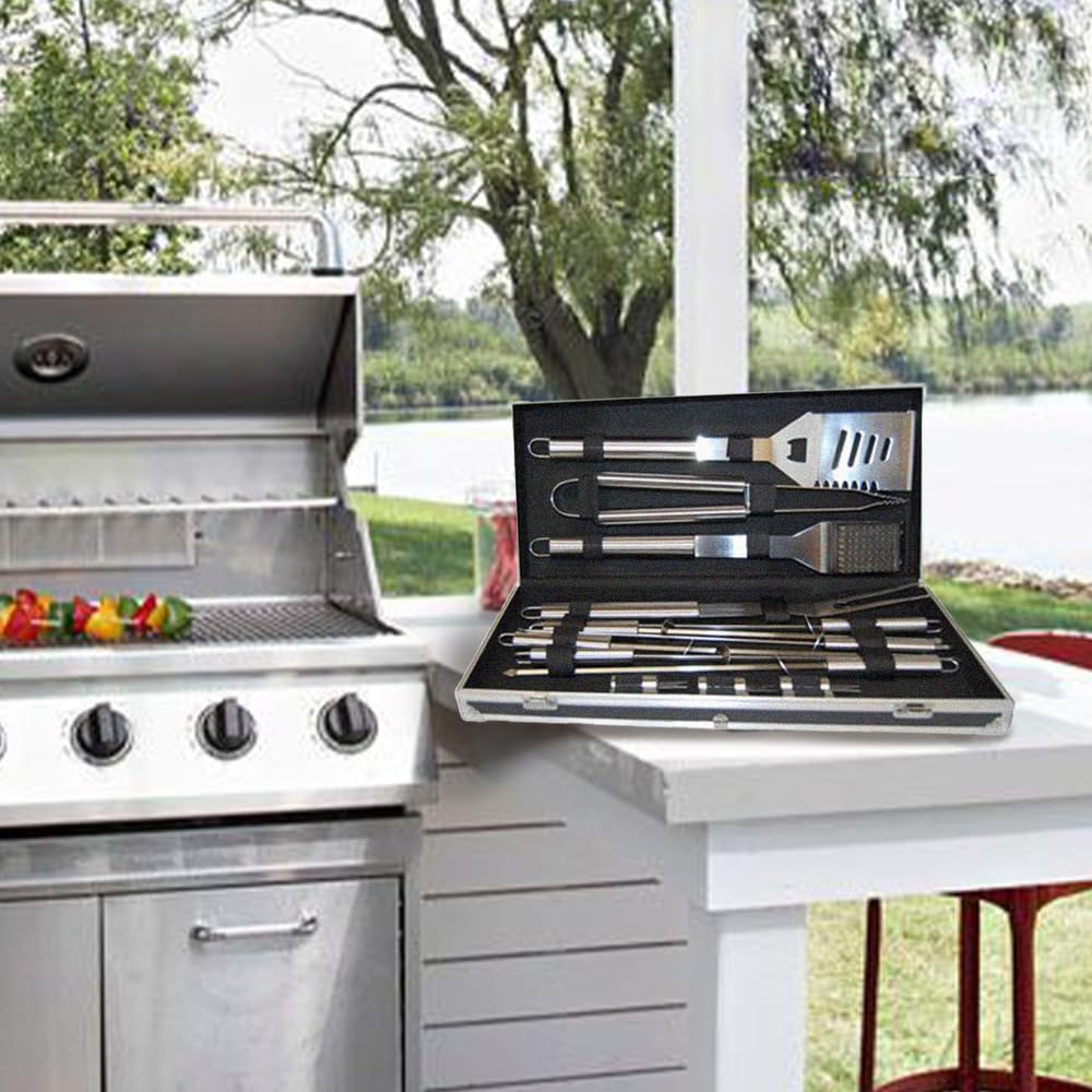Küchenprofi BBQ Set ARIZONA 16-teilig, Grill Zubehör Set, schwarzer Aluminium Koffer, ideales Gesche