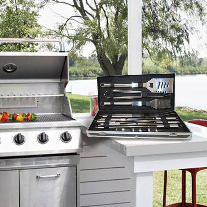 Küchenprofi BBQ Set ARIZONA 16-teilig, Grill Zubehör Set, schwarzer Aluminium Koffer, ideales Gesche