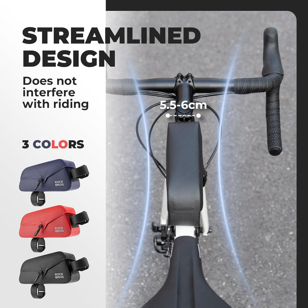 ROCKBROS Fahrrad Oberrohrtasche 100% Wasserdicht mit magnetischem Deckel Fahrradrahmentasche Dreieck