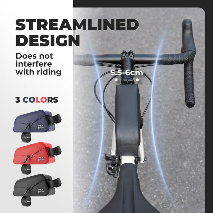 ROCKBROS Fahrrad Oberrohrtasche 100% Wasserdicht mit magnetischem Deckel Fahrradrahmentasche Dreieck
