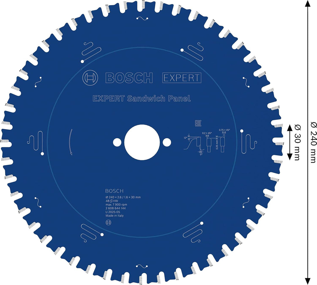 Bosch Accessories Bosch Professional Kreissägeblatt Expert for Sandwich Panel (240 x 30 x 2,6 mm, 48