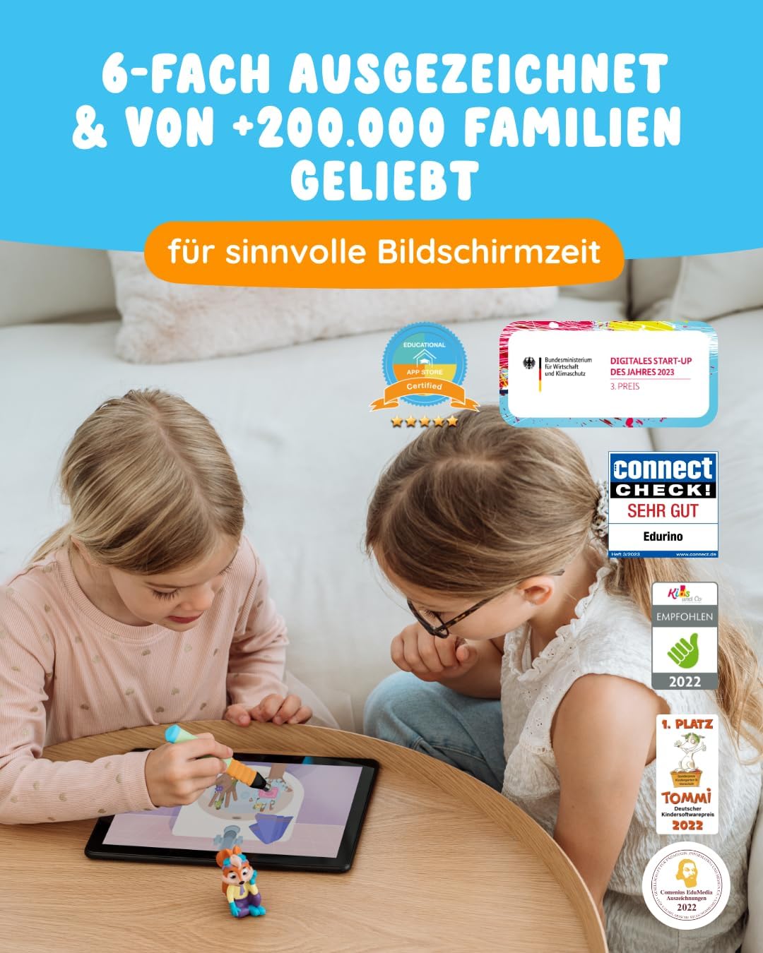 Edurino Figur Ari Meine Körperteile ab 4 Jahren inkl. App | Die Körperteile | Die fünf Sinne | Hygie