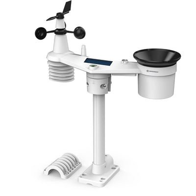 Bresser Wetterstation Funk mit Aussensensor - WLAN-Wettercenter Profi-WSC mit 7-in-1-Sensor inkl. ba