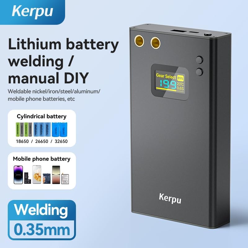 Punktschweissgerät, Kerpu 12000mAh Akku-Punktschweissgerät, 2 Zoll LCD-Bildschirm, verbessertes, ver