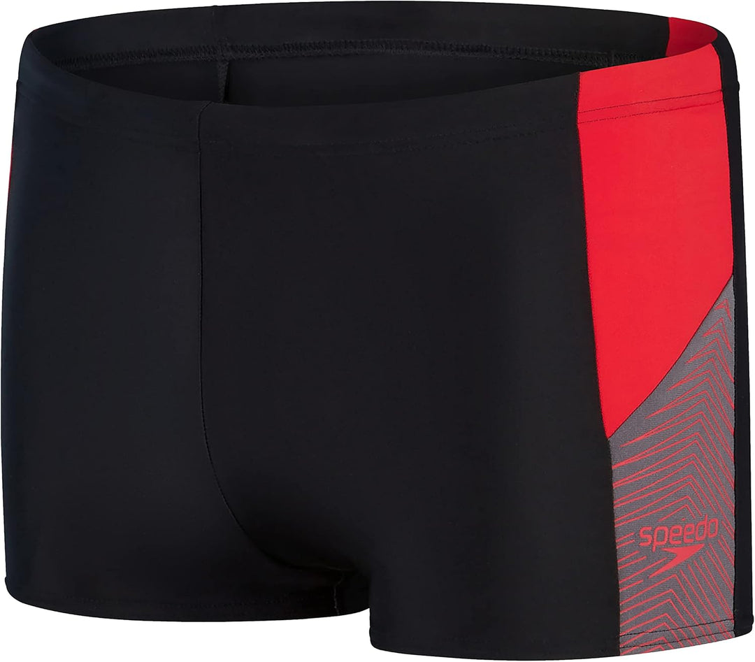 Speedo Herren Dive I Aquashort 26 Schwarz/Fed Rot/Dove Grau, 26 Schwarz/Fed Rot/Dove Grau