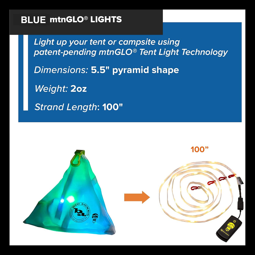Big Agnes Inc Unisex Big Agnes mtnGLO Zelt und Campinglicht, Blau/Grün, Einheitsgrösse Blau / Grün,