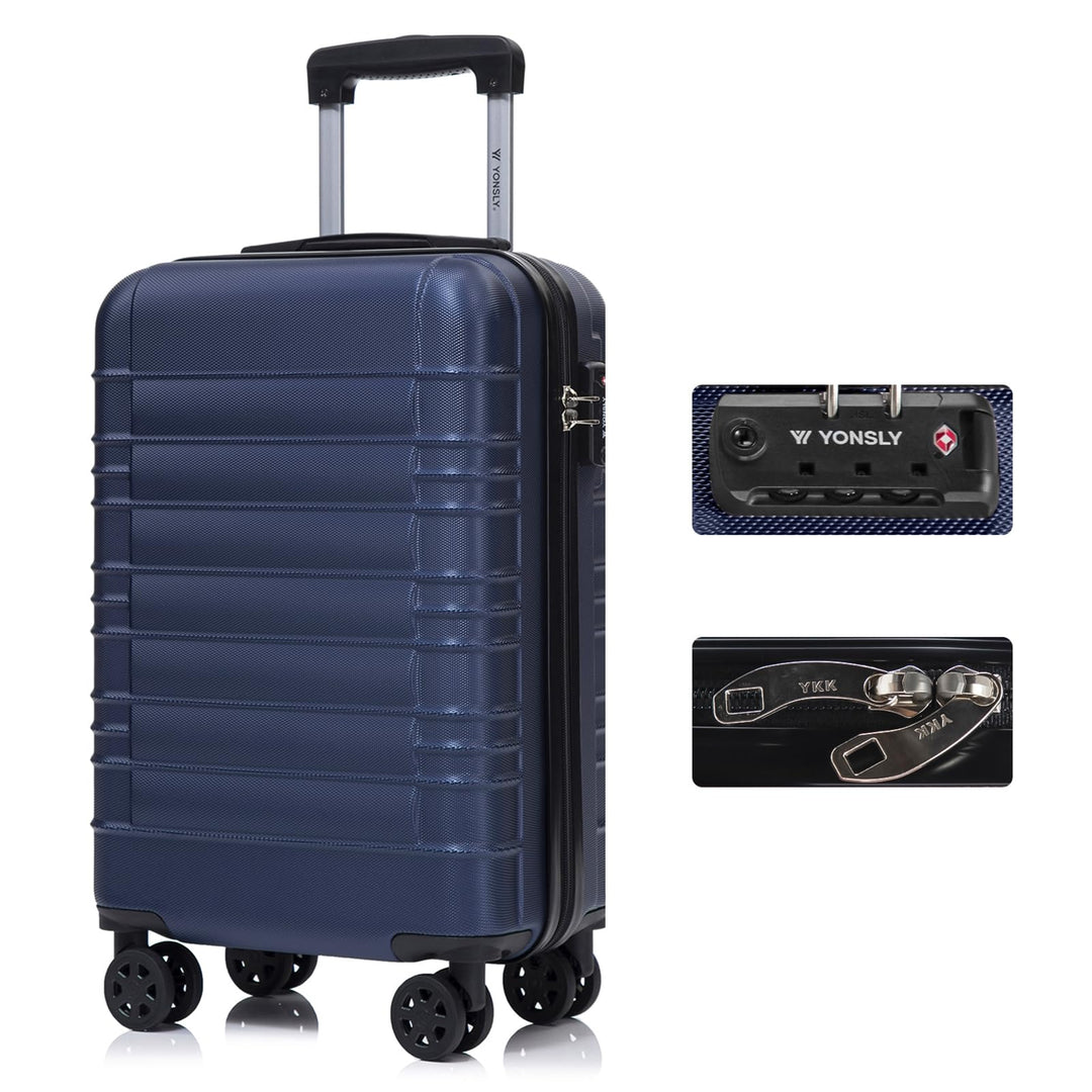 Premium Reisekoffer TSA-Schloss,YKK-Reissverschluss Hartschalen-Koffer Trolley Kabinenkoffer Rollkof