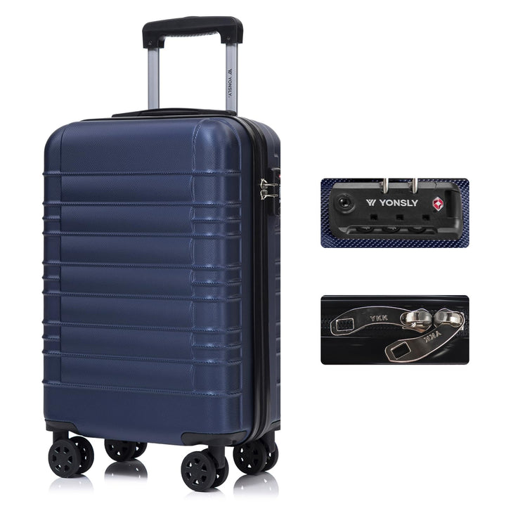 Premium Reisekoffer TSA-Schloss,YKK-Reissverschluss Hartschalen-Koffer Trolley Kabinenkoffer Rollkof