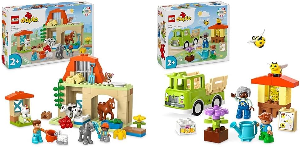 LEGO DUPLO Town Tierpflege auf dem Bauernhof, Spielzeug für Kinder ab 2 Jahre & 10419 DUPLO Town Imk