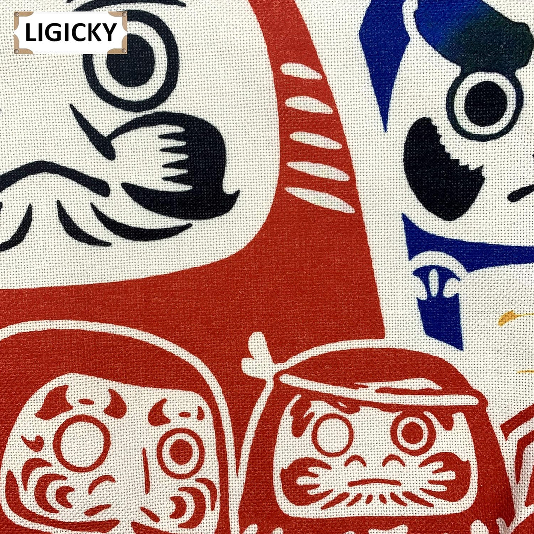 LIGICKY Japanischer Stil dick Leinen Noren Lang Vorhang Tür Vorhang Raumteiler Tapisseri für die Hei