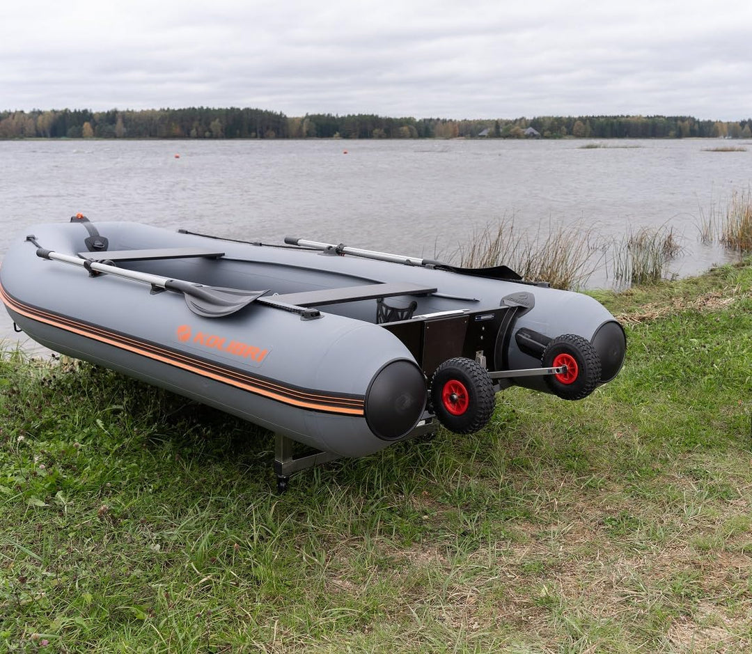 Launching Wheels for Boat Dinghy Raft, Folding Outboard Engine Wheels for Inflatable Dinghy, Stainle