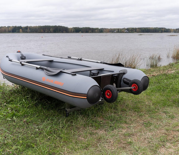 Launching Wheels for Boat Dinghy Raft, Folding Outboard Engine Wheels for Inflatable Dinghy, Stainle