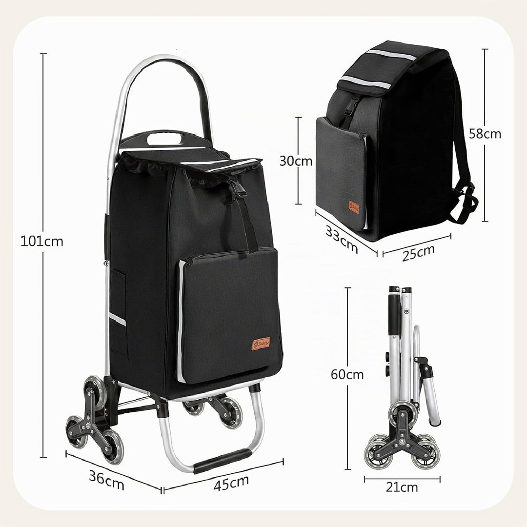 Sekey Einkaufstrolley klappbar, 3-in-1 Einkaufswagen (Einkaufstrolley, Sackkarre &amp; Rucksack), Leicht