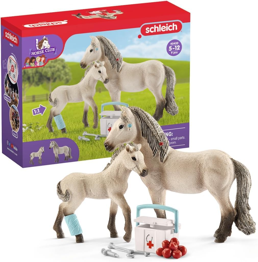 SCHLEICH 42430 Horse Club Hannahs Erste-Hilfe-Set, ab 5 Jahren, Horse Club - Spielset, 19 x 6 x 15 c