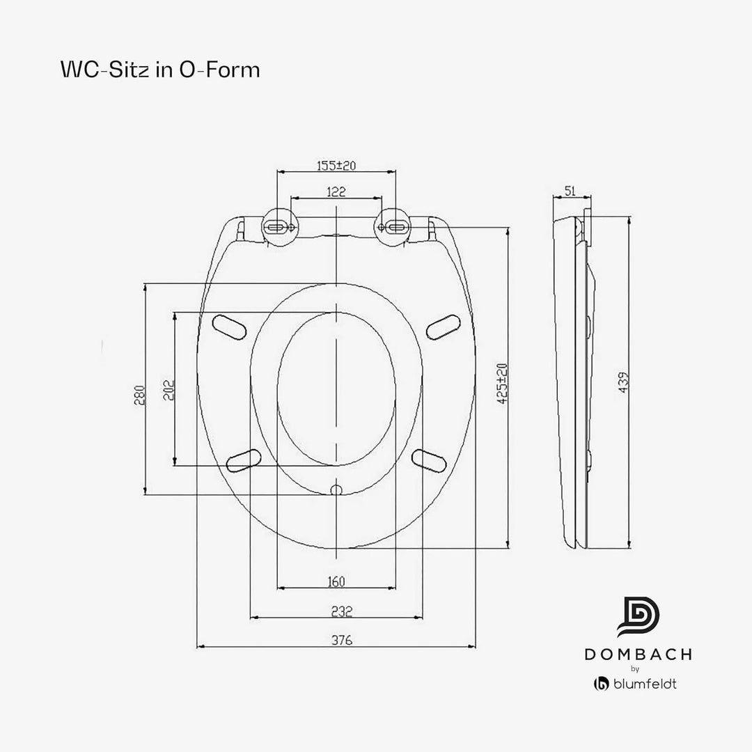Dombach Toilettensitz für Kinder mit Soft-Close & Schnellverschluss – Abnehmbarer 2-in-1 WC-Sitz für