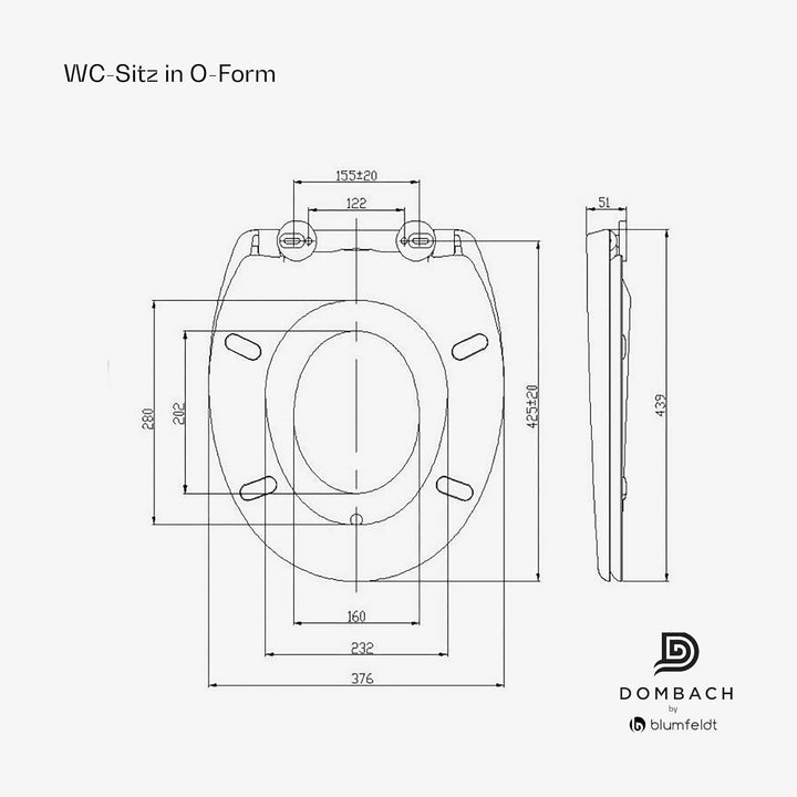 Dombach Toilettensitz für Kinder mit Soft-Close & Schnellverschluss – Abnehmbarer 2-in-1 WC-Sitz für