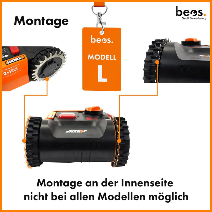 BEOS® PREMIUM EDELSTAHL Spikes für Modell Worx L -Poliert -Gesenkte Schraubenlöcher-Entgratet- 12x E