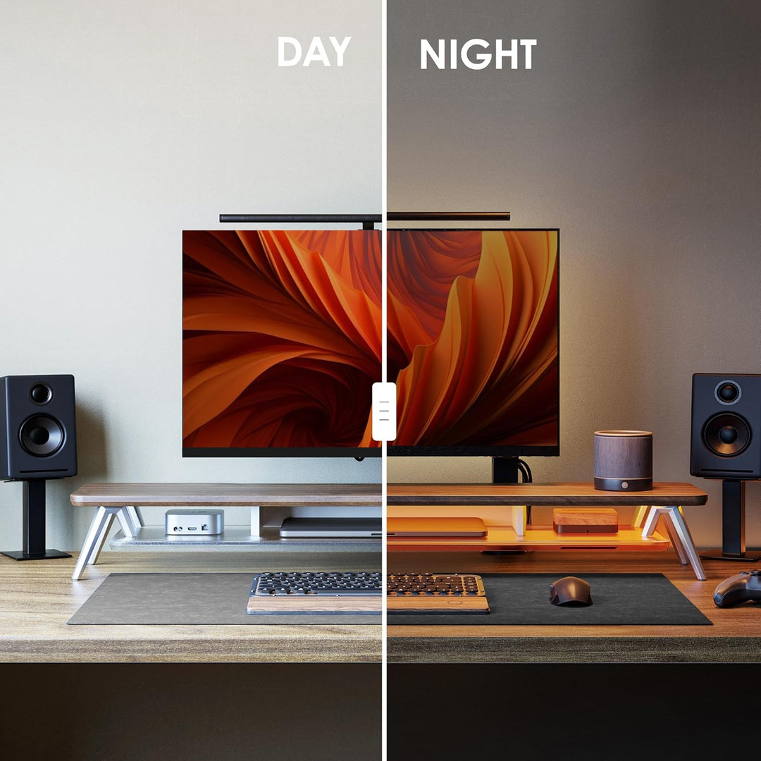 Fenge Monitorständer Riser mit Acrylablage und App-Steuerung LED Lights 108cm Grosser Computerstände