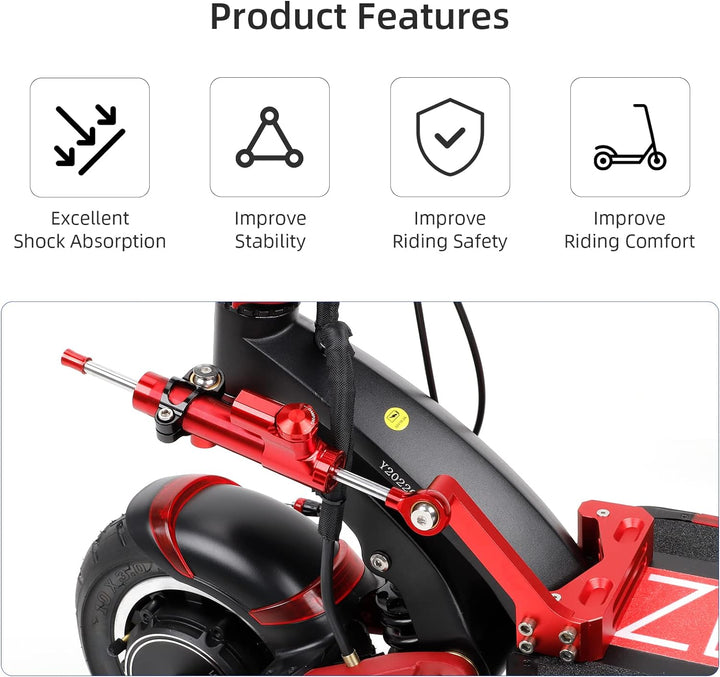 ulip Lenkungsdämpfer Set für Speedual Zero 10 x 10 Zoll Dämpfungslineal Stabilisator Zubehör Elektro