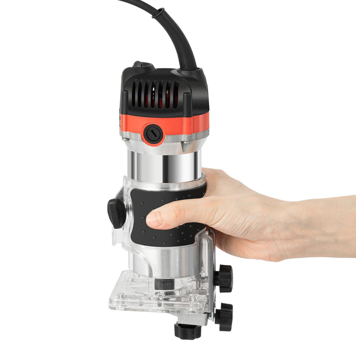 Electric Hand Trimmer, Electric Hand Holz Oberfräse, Ansparente Basis Führungshilfe Oberfräse, für d