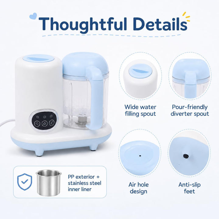 Baby Food Maker Automatischer Mixer, multifunktional, 10.000 U/min, Timer, 250 ml, Küchenmaschine, M