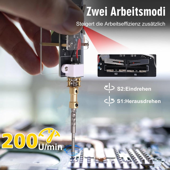 Mini Elektro Schraubendreher Löt Bausatz, ElektoLoter DIY Hand- Elektroschrauber Lötprojekt mit 2 Sc