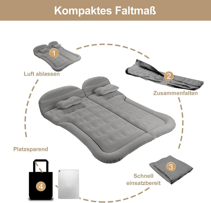 Auto Luftmatratze SUV Aufblasbare Matratze mit Pumpe Dickere Beflocktes Luftbett Tragbare Camping Ma