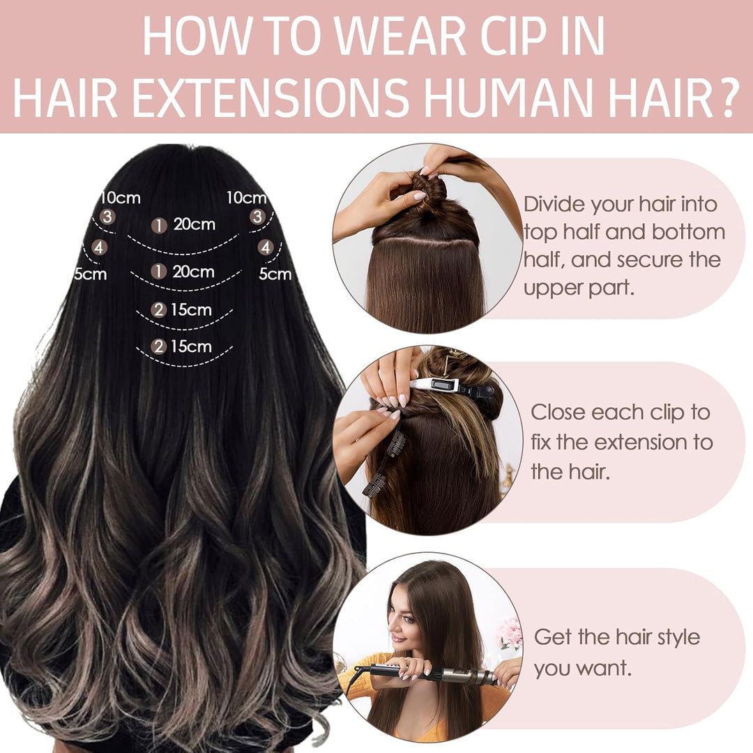 Silk-co Echthaar Clip In Extensions 8 Tressen 18 Clips 45g, Blonde Hair Extensions, Remy Echthaar Cl