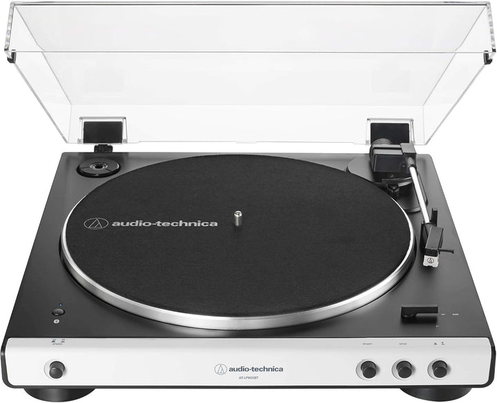 Audio-Technica LP60XBTWH Vollautomatischer Stereo-plattenspieler mit Riemenantrieb Weiss White Bluet
