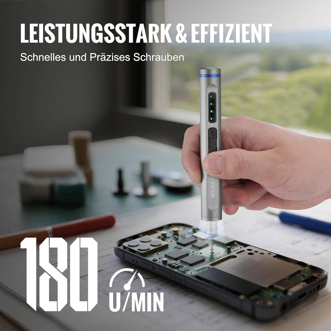 WORKPRO 42-in-1 Elektrischer Schraubendreher Set, Feinmechaniker Schraubendreher Set mit 36 S2-Bits,