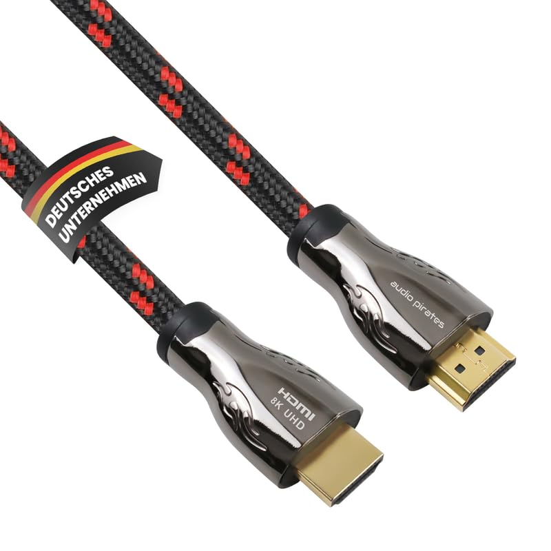 audio pirates by cammica  10k/8K/4K 2.1 HDMI Kabel [1,0 Meter] 48Gbit/s | Ultra High Speed Zertifika