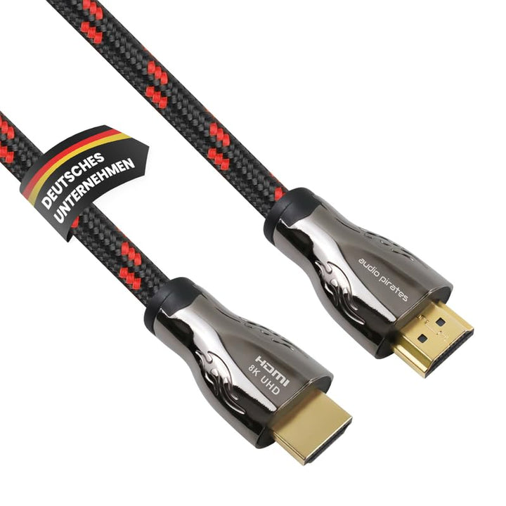 audio pirates by cammica  10k/8K/4K 2.1 HDMI Kabel [1,0 Meter] 48Gbit/s | Ultra High Speed Zertifika