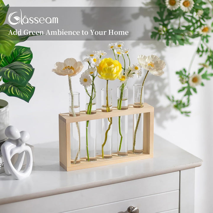 Tischplatte Hängende Glas Pflanzer Vermehrungsstation Moderne 5 Reagenzglas Blume Knospe Vase in Hol