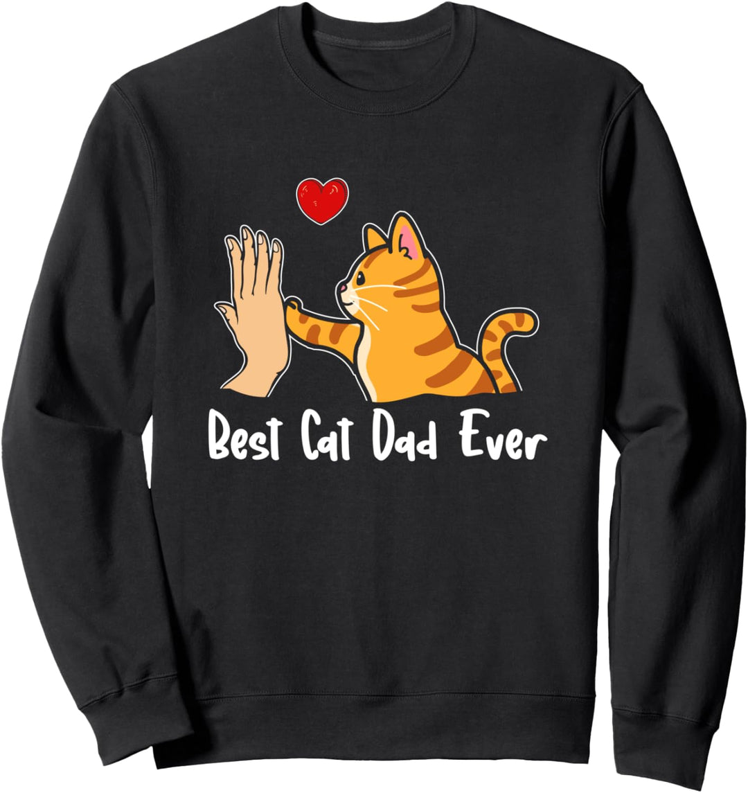 Best Cat Dad Ever Bester Katzenpapa Katzen Vater Herz Katze Sweatshirt