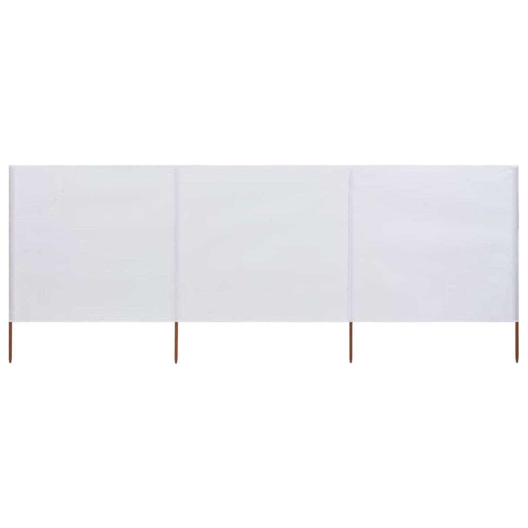 Rantry Windschutz, Strandwindschutz, Windschutz für Camping, 3 Paneele, sandweisser Stoff, 400 x 80