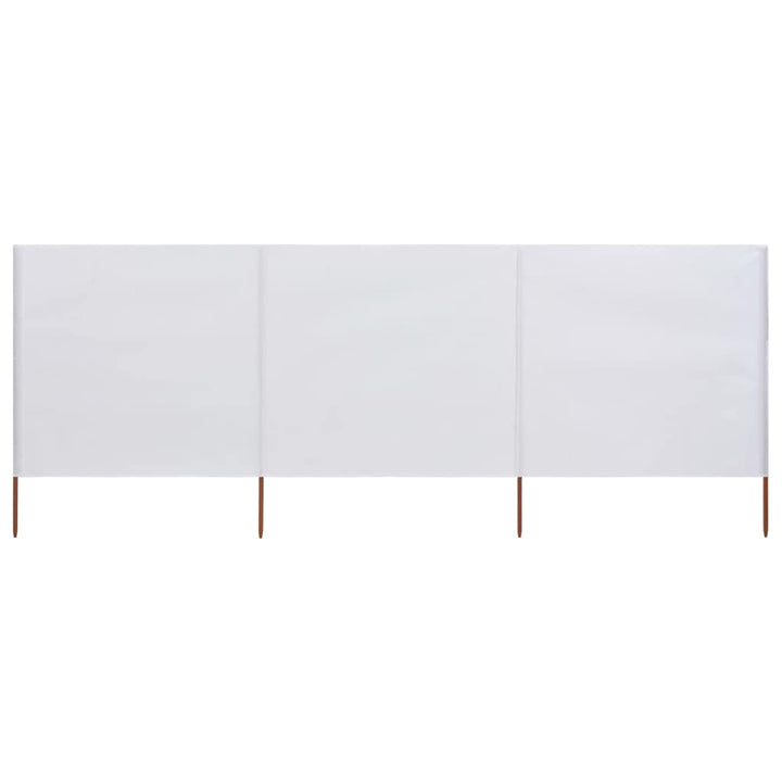 Rantry Windschutz, Strandwindschutz, Windschutz für Camping, 3 Paneele, sandweisser Stoff, 400 x 80
