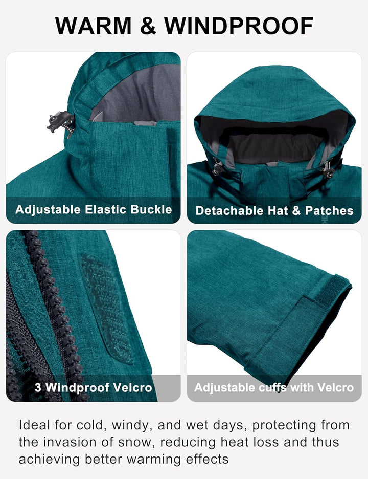 Little Donkey Andy Damen wasserdichte Regenjacke Leichte atmungsaktivem Regenjacke für Outdoor-Windb