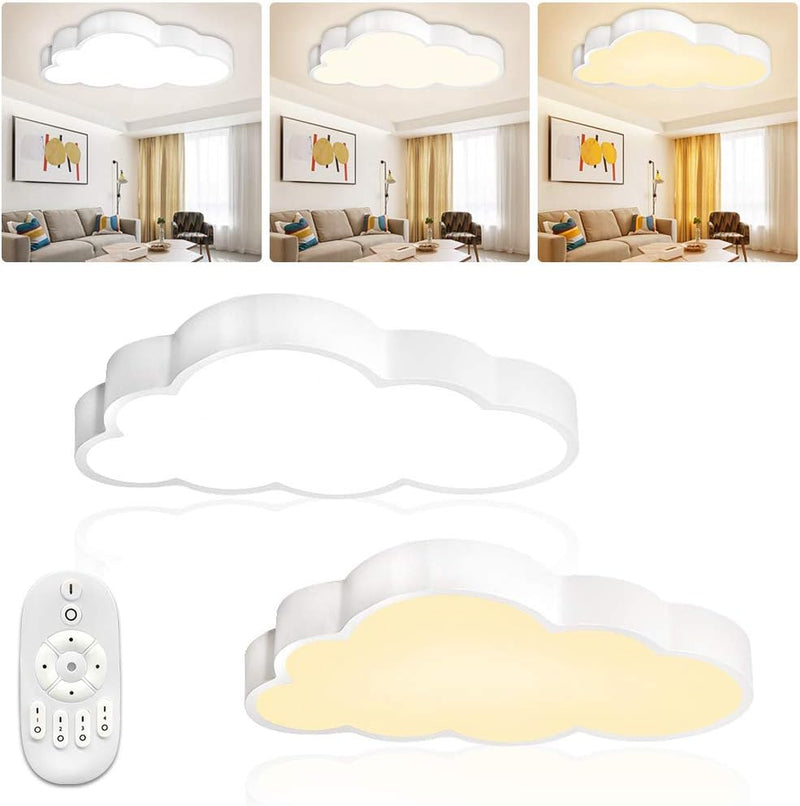 LZQ LED 48W Deckenlampe Kinderzimmer Dimmbar Wolken Deckenleuchte Wohnzimmerleuchten Schlafzimmer La