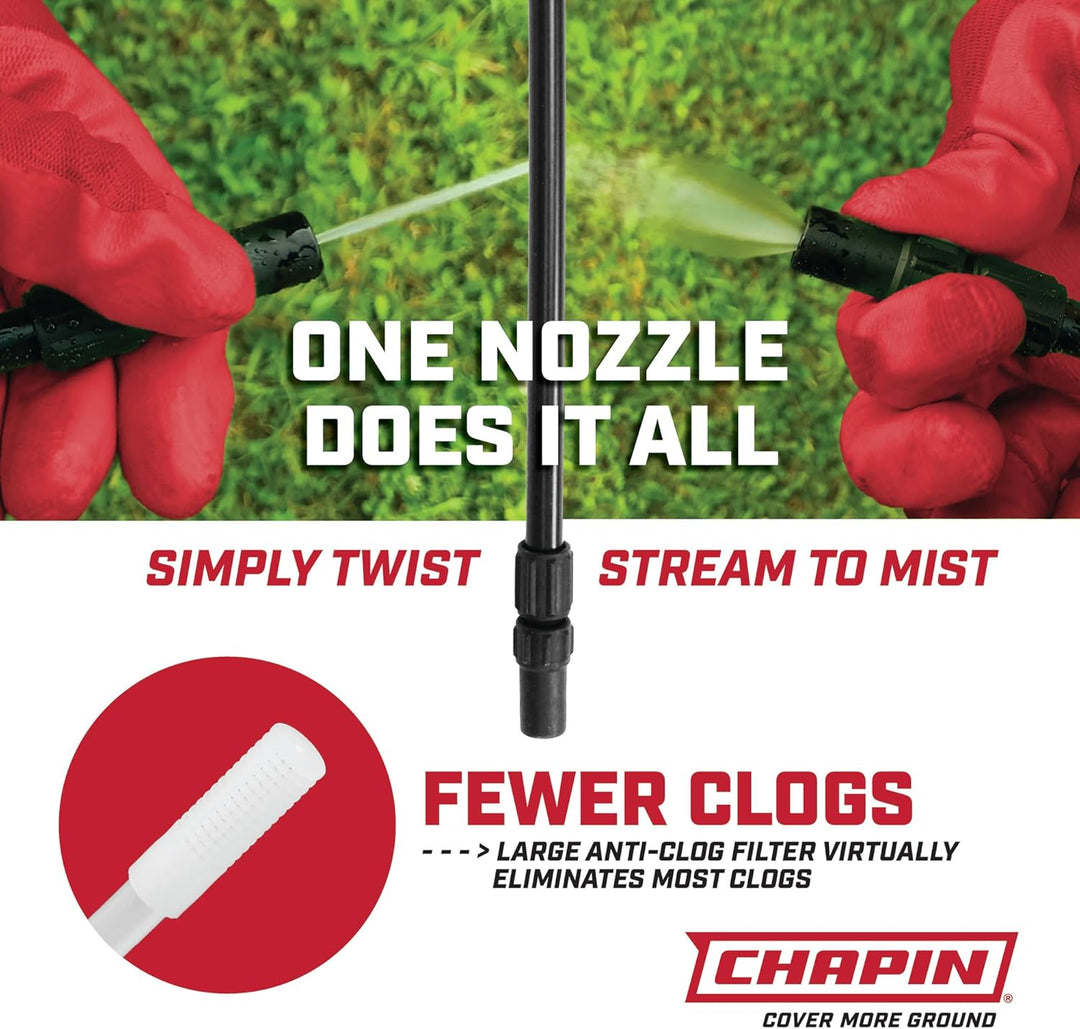 Chapin 20003 Made in USA 3 Gallonen Rasen- und Gartenpumpen-Drucksprüher, zum Sprühen von Pflanzen,