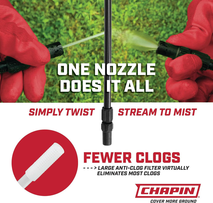 Chapin 20003 Made in USA 3 Gallonen Rasen- und Gartenpumpen-Drucksprüher, zum Sprühen von Pflanzen,
