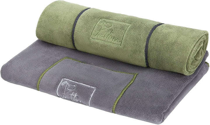 PETTOM 2 Stück Hundebademantel (130 x 75 cm), Mikrofaser Hundehandtuch Super Saugfähig Schnell Trock