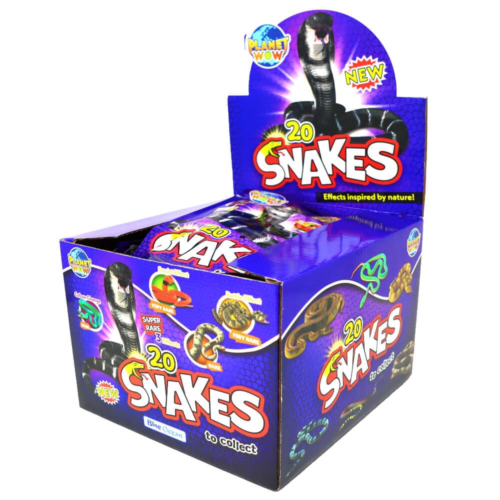 Generisch Blue Ocean Snakes Sammelfiguren 2024 - Planet Wow Farbwechsel Schlange Figur - 1 Display