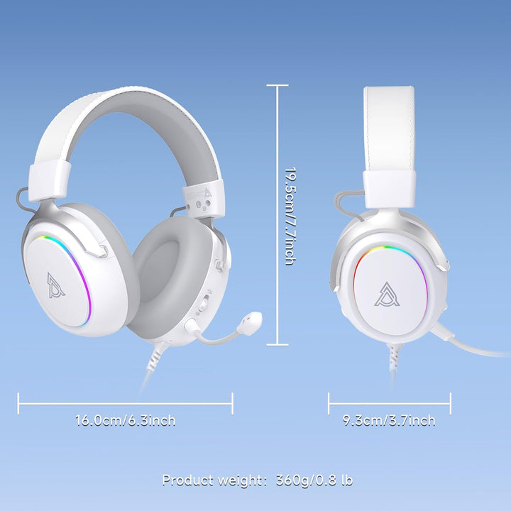 nacodex AJAZZ AHW10 Wired Gaming Headset with Detachable Microphone, DTS Headphone:X 7.1 Surround So