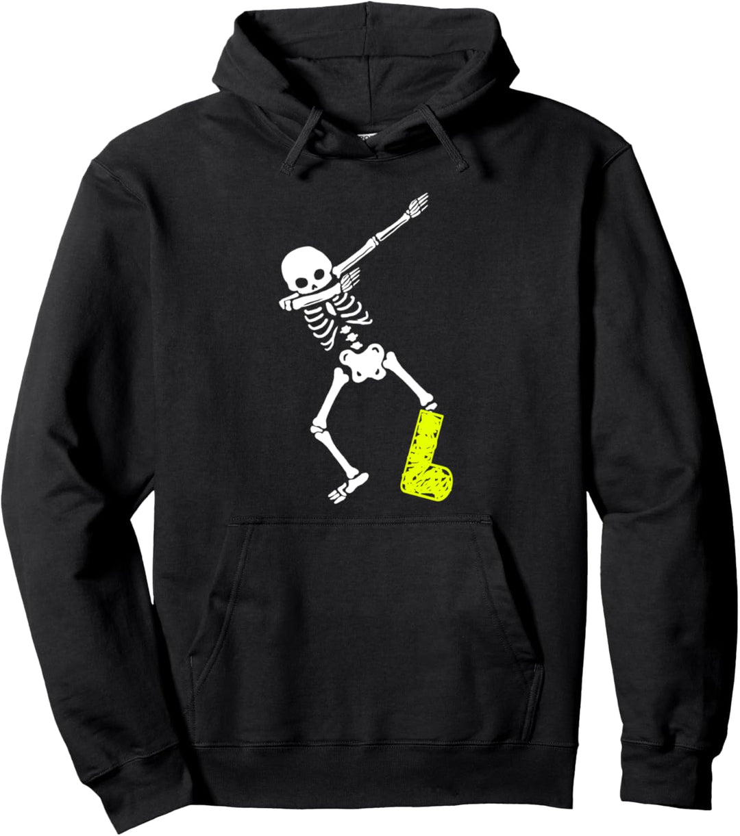 Gebrochenes Bein Dabbing Skelett Geschenk Kinder Erwachsene Pullover Hoodie